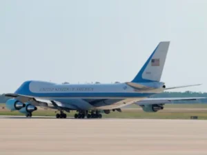 Trump flies old Air Force One out of Turkey, switches to new jet in Britain for trip home